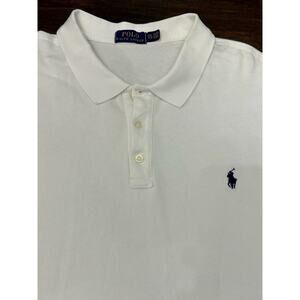 Polo Ralph Lauren Polo Shirt Mens XXL 2XL White Terry Cloth Soft Cotton Pony